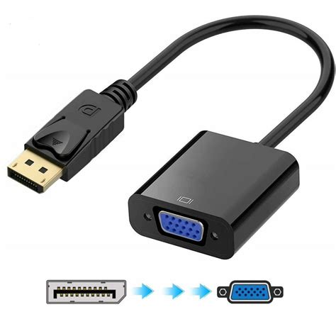 CableVantage Display Port to VGA Female Video Cable Cord Converter ...