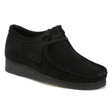 Clarks Originals Mens Black Wallabee Suede Shoes Men's Boat Shoes In ...