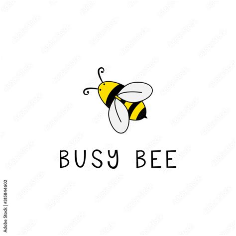 Busy Bee logo design, smart worker logo inspiration Stock Vector ...