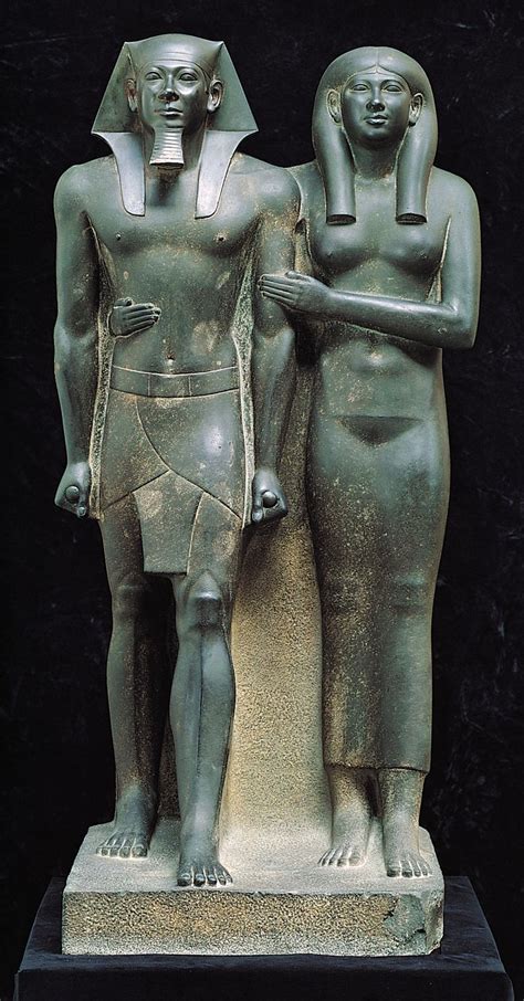 Menkaure and His Wife, Queen Khamerernebty Statue | Ancient egyptian ...