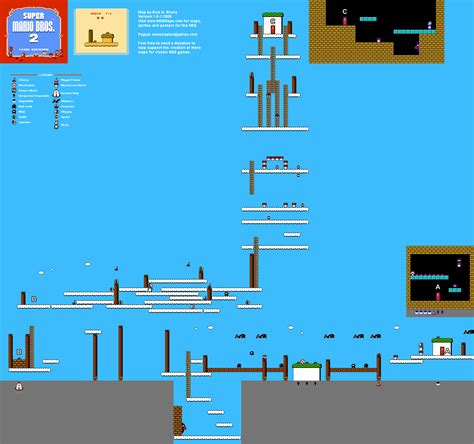 Super Mario Brothers 2 - World 7-1 Nintendo NES Map