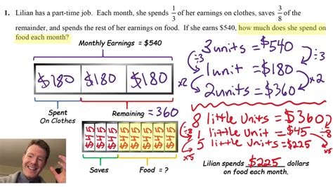 Fraction Word Problems with Bar Models Day 3 - YouTube