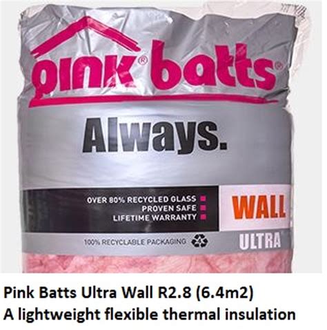 Pink Batts R2.8 Wall Ultra 6.4M2 - Omokoroa ITM