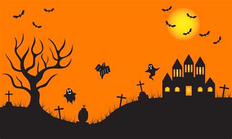 737 Orange Background Halloween For FREE - MyWeb