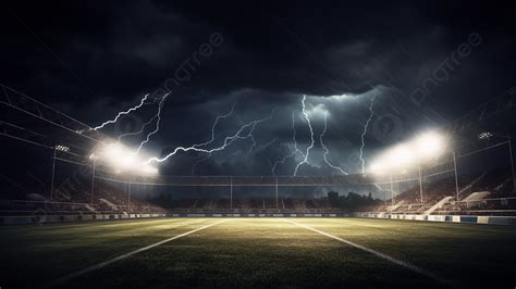 Football Stadium Night Lightning Effect Advertising Background ...