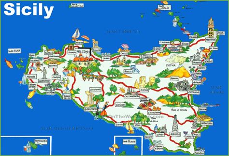 Sicily tourist map - Ontheworldmap.com