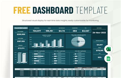 FREE Dashboard Sheet Template - Download in Excel, Google Sheets ...