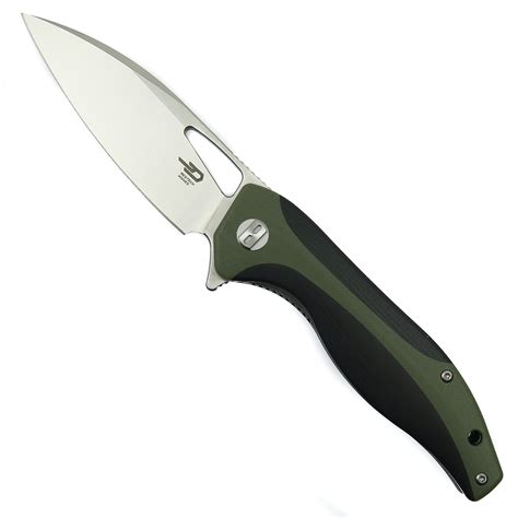 Bestech Knives Komodo OD Green and Black G10 Folding Knife | BladeOps