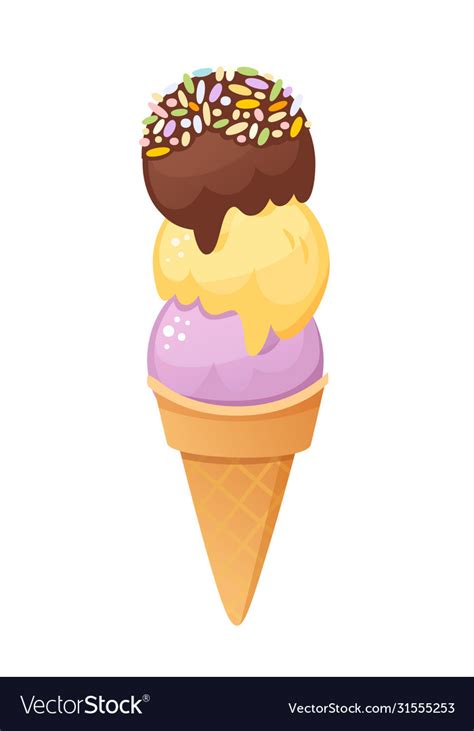 Delicious ice cream Royalty Free Vector Image - VectorStock