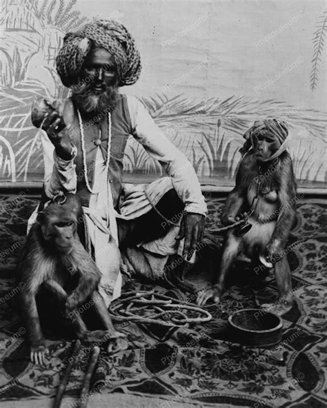 Monkey Man From India Vintage 8x10 Reprint Of Old Photo – Photoseeum