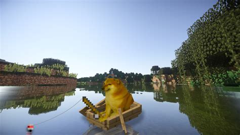 cheems peacefully fishing (1920 x 1080) | Minecraft wallpaper, Computer ...