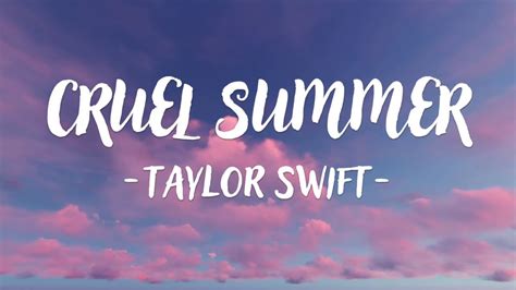 Taylor Swift - Cruel Summer (Lyric Video) Chords - Chordify