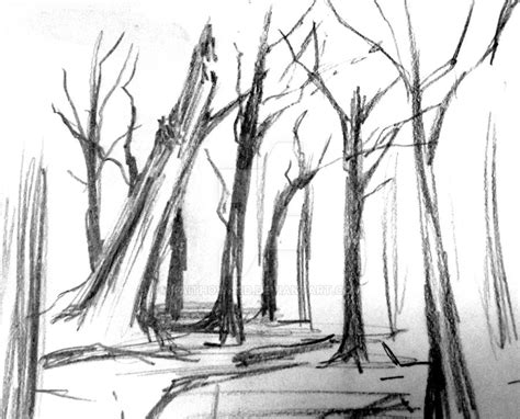 dead forest sketch by KaitHoward on DeviantArt