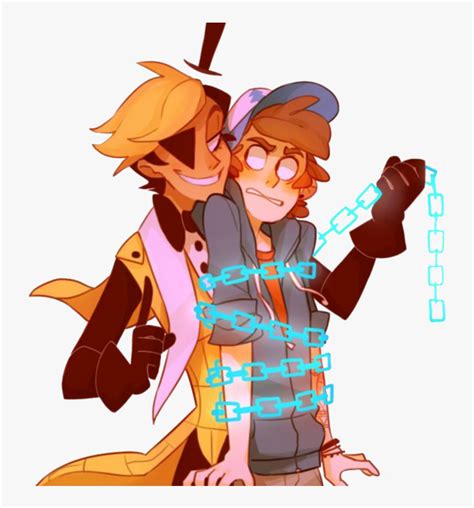 Gravity Falls Bill Cipher And Dipper, HD Png Download - kindpng