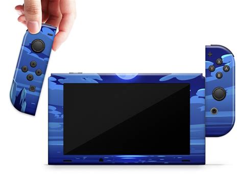 Deep Blue Night Nintendo Switch Skin Cloudy Pattern Joy Cons - Etsy