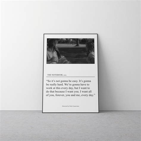 The Notebook Film Print, Movie Quote Poster - Etsy