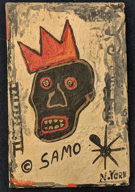 Jean Michel Basquiat* Postcard Artwork, Man w/ Crown