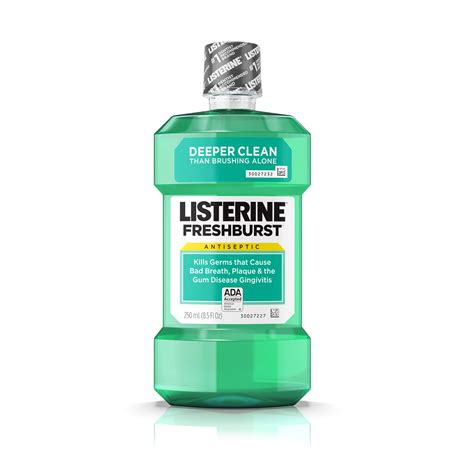 Listerine Freshburst Antiseptic Mouthwash for Bad Breath, 250 mL ...