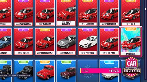 Fh5 Car List With Pictures