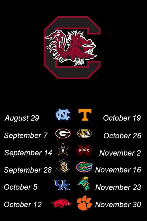 2013 South Carolina Gamecocks football schedule. iPhone wallpaper ...