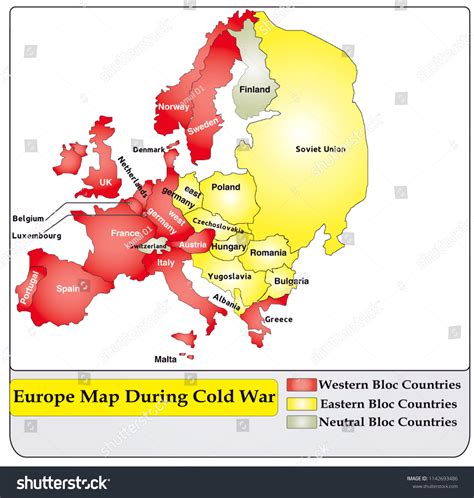 Map Europe During Cold War: เวกเตอร์สต็อก (ปลอดค่าลิขสิทธิ์) 1142693486 ...