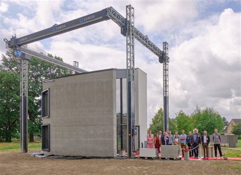 Europe’s largest 3D concrete printer builds two-storey house