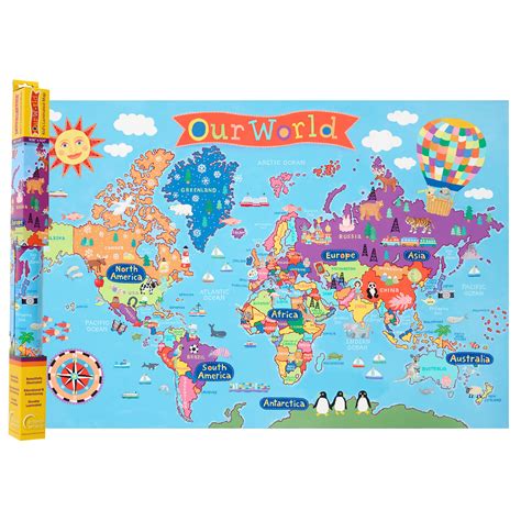 Printable World Map With Countries For Kids