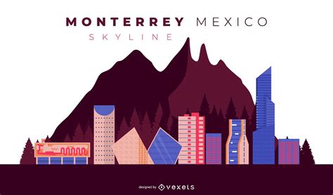 Monterrey Skyline Illustration Vector Download