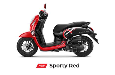 Honda Scoopy 2024 Sporty Red » LajuMotor.com