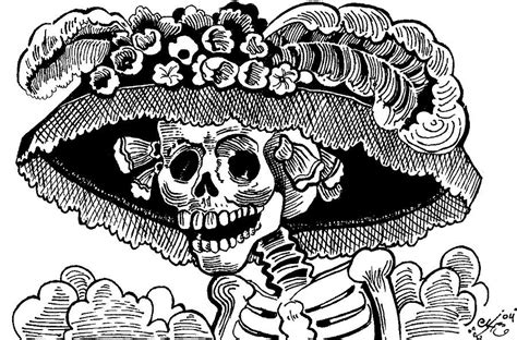 La Calavera Catrina Drawing by Margarita Maxson - Fine Art America