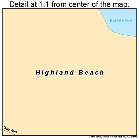 Highland Beach Maryland Street Map 2438500