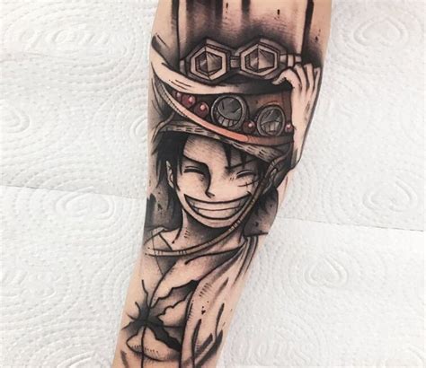 Luffy Tattoo Black And White