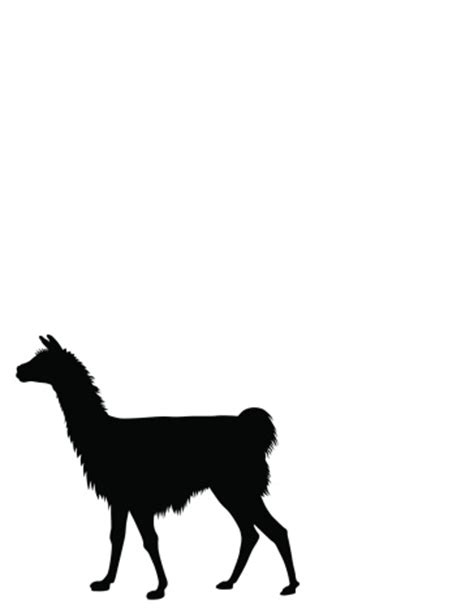 Llama Silhouette - ClipArt Best