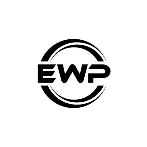 EWP letter logo design in illustration. Vector logo, calligraphy ...