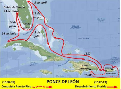 Ponce De Leon Map Christopher Columbus Maps Voyages Of ~ mapvine