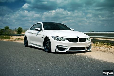 Sleek White BMW M4 Coupe With Subtle Custom Touches and Black Rotiform ...