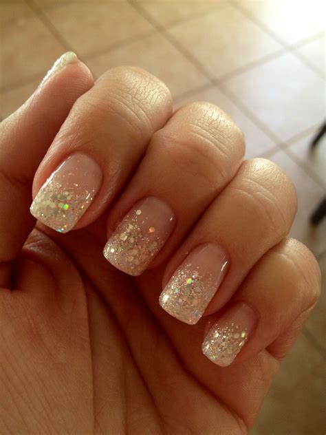 Glitter French Manicure Fade | Nail Ideas | Pinterest