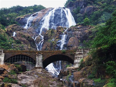 Dudhsagar Falls the highest waterfall in india and Close to nature