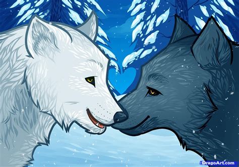 Drawings of Wolves in Love | how to draw wolf love, wolf love | Wolf ...