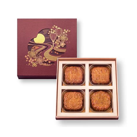 Kee Wah Eshop - Actual Product - Quadrangle Mooncake Gift Box (4 pcs ...