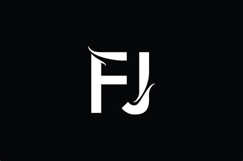 FJ Monogram Logo design By Vectorseller | TheHungryJPEG | Monogram logo ...