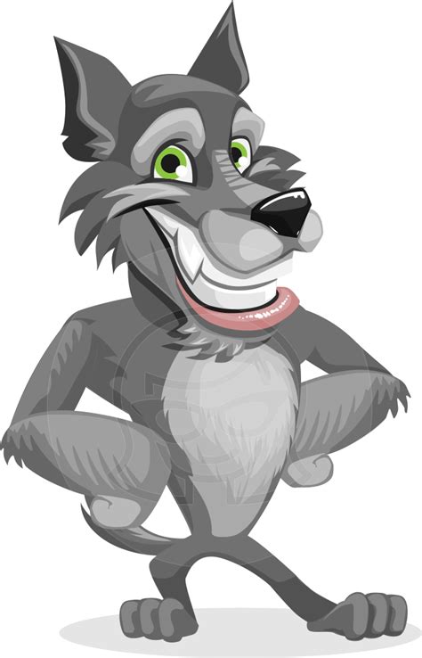 Wolf Cartoon Vector Character | GraphicMama