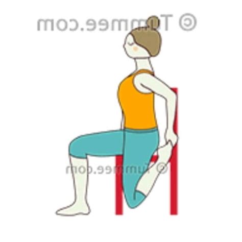 Left Chair Quad Stretch by Angel Ehrlich - Exercise How-to - Skimble