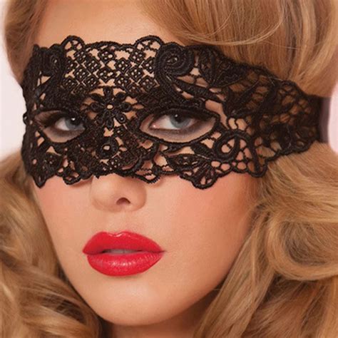 1PC Black Sexy Lace Mask Cutout Eye Mask For Halloween Masquerade Party ...