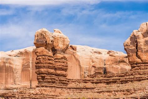 Hoodoo Rock Formations at Park Mountains Stock Photo - Image of ...