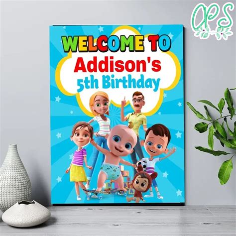 Looloo Kids Birthday Welcome Sign Digital File Printable DIY ...