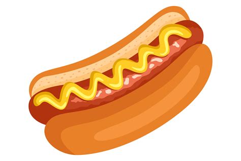 Hot Dog Cartoon Icon. American Fast Food Graphic by ladadikart ...