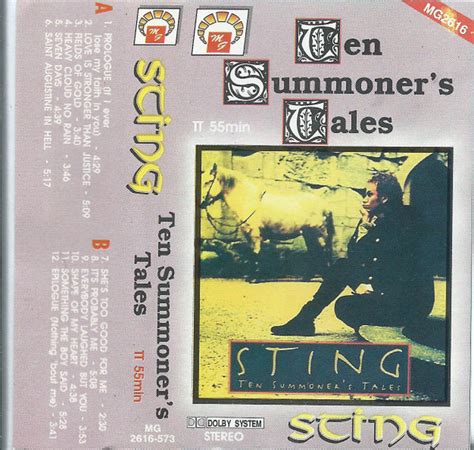 Sting – Ten Summoner's Tales (Cassette) - Discogs