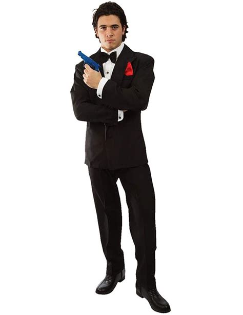 Adult Mens James Bond 007 Fancy Dress Spy Tuxedo Costume Extra Large ...