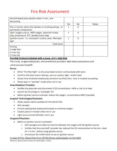 FREE 10+ Fire Risk Assessment Samples [ Safety, Workplace, Landlord ]